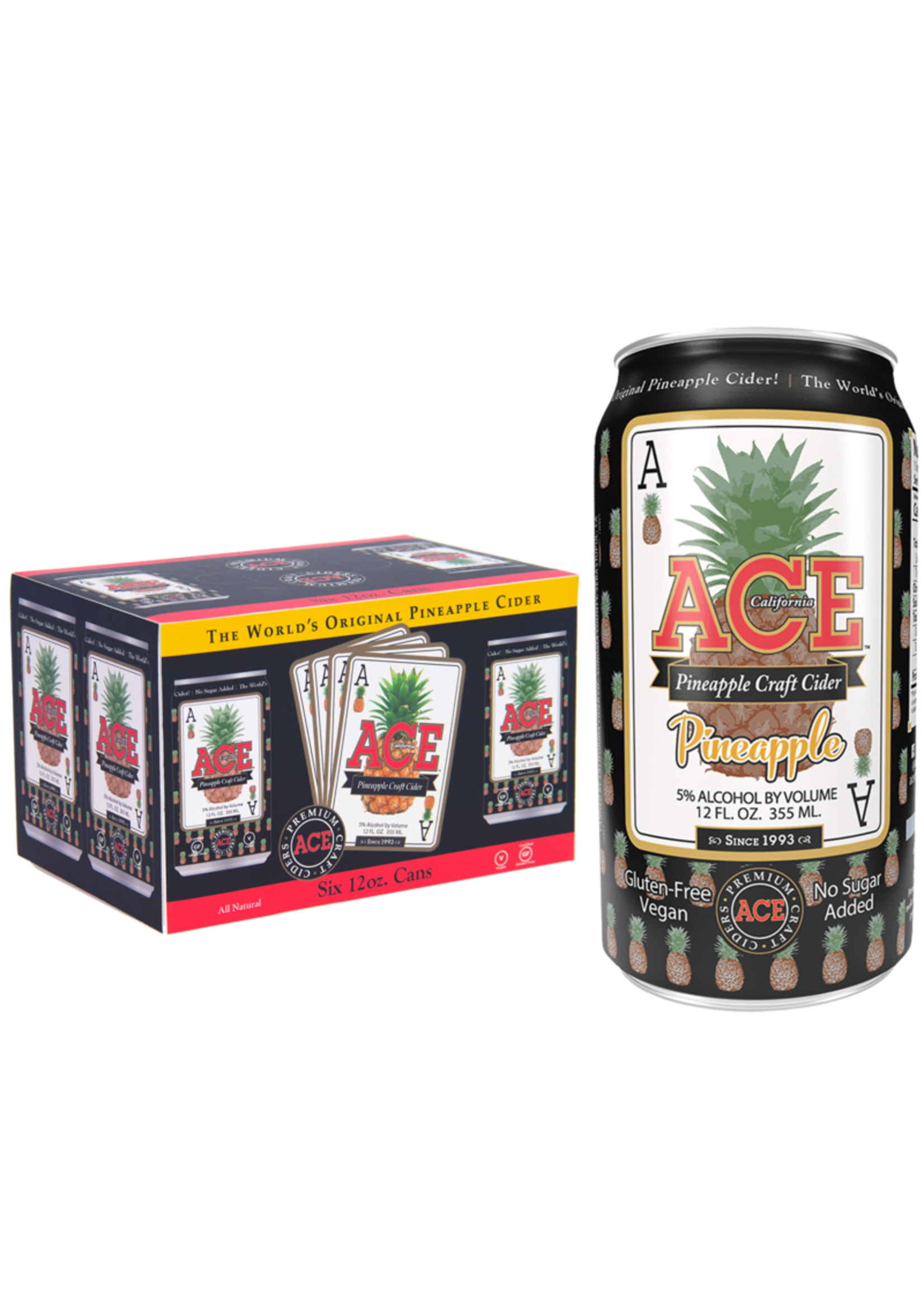 ACE CIDER ACE CIDER	PINEAPPLE 6PK CANS	12 OZ