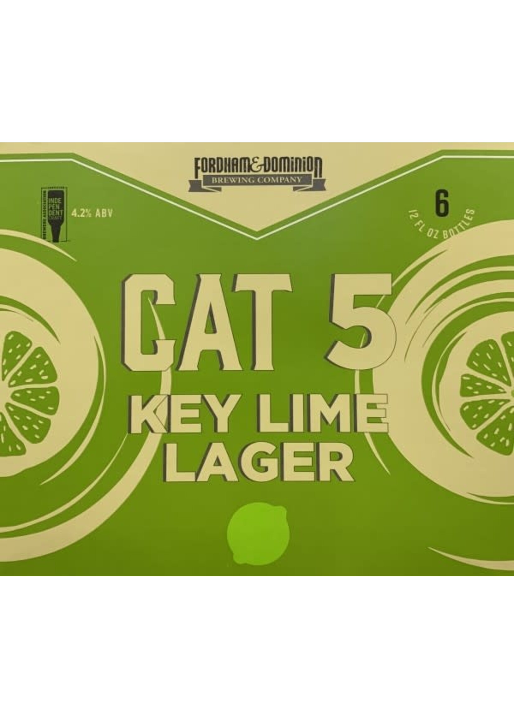 FORDHAM & DOMINION FORDHAM & DOMINION CAT 5 KEY LIME LAGER 6PK CANS