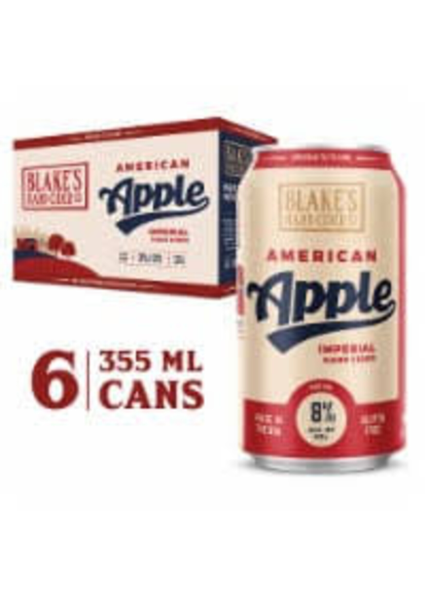BLAKE'S HARD CIDER AMERICAN APPLE 6PK CANS