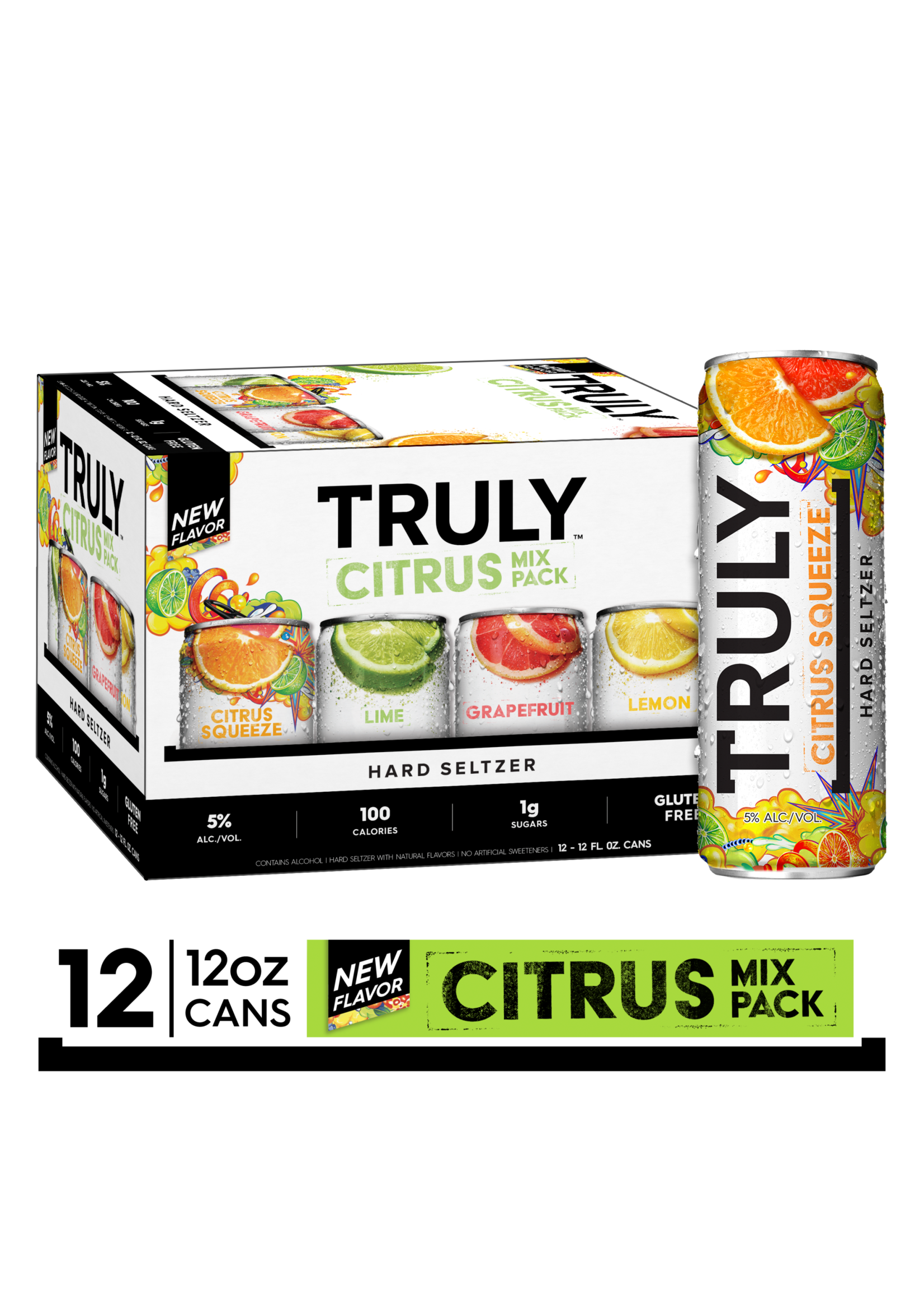TRULY TRULY	CITRUS VARIETY 12PK	12 OZ
