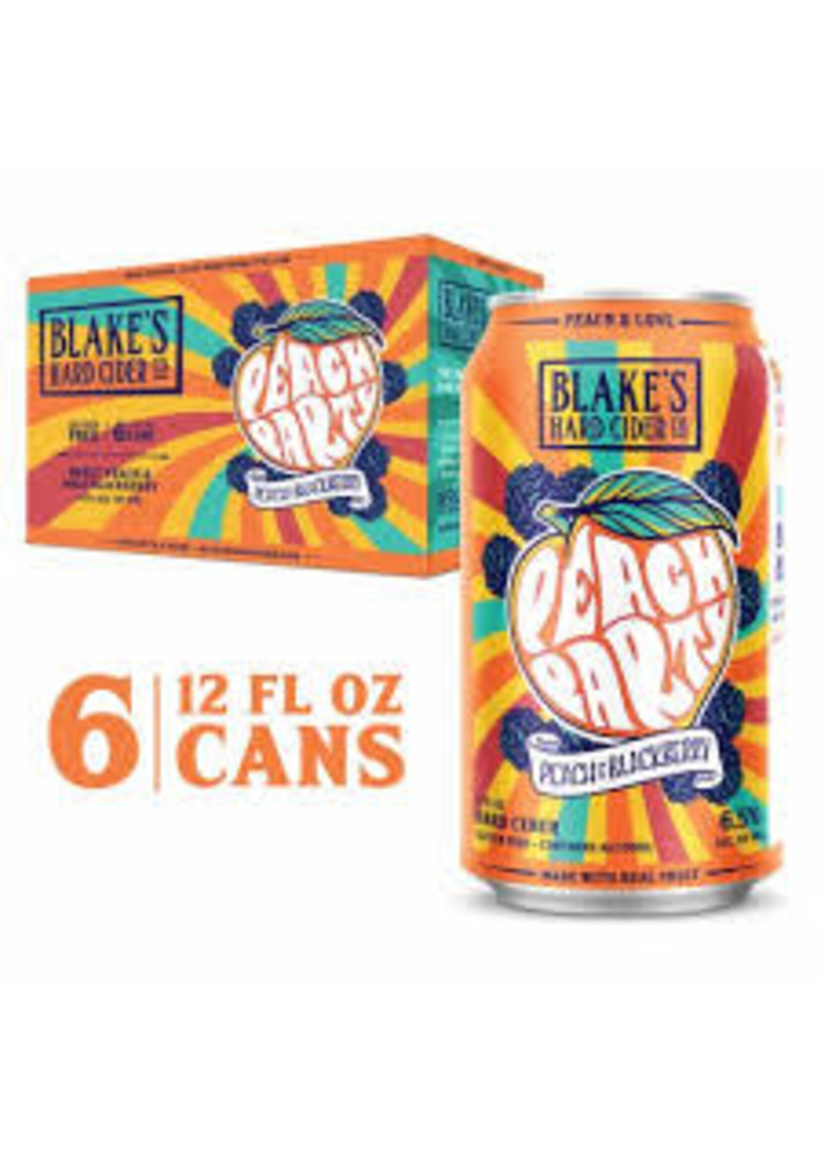 BLAKE'S HARD CIDER PEACH PARTY CIDER  6PK