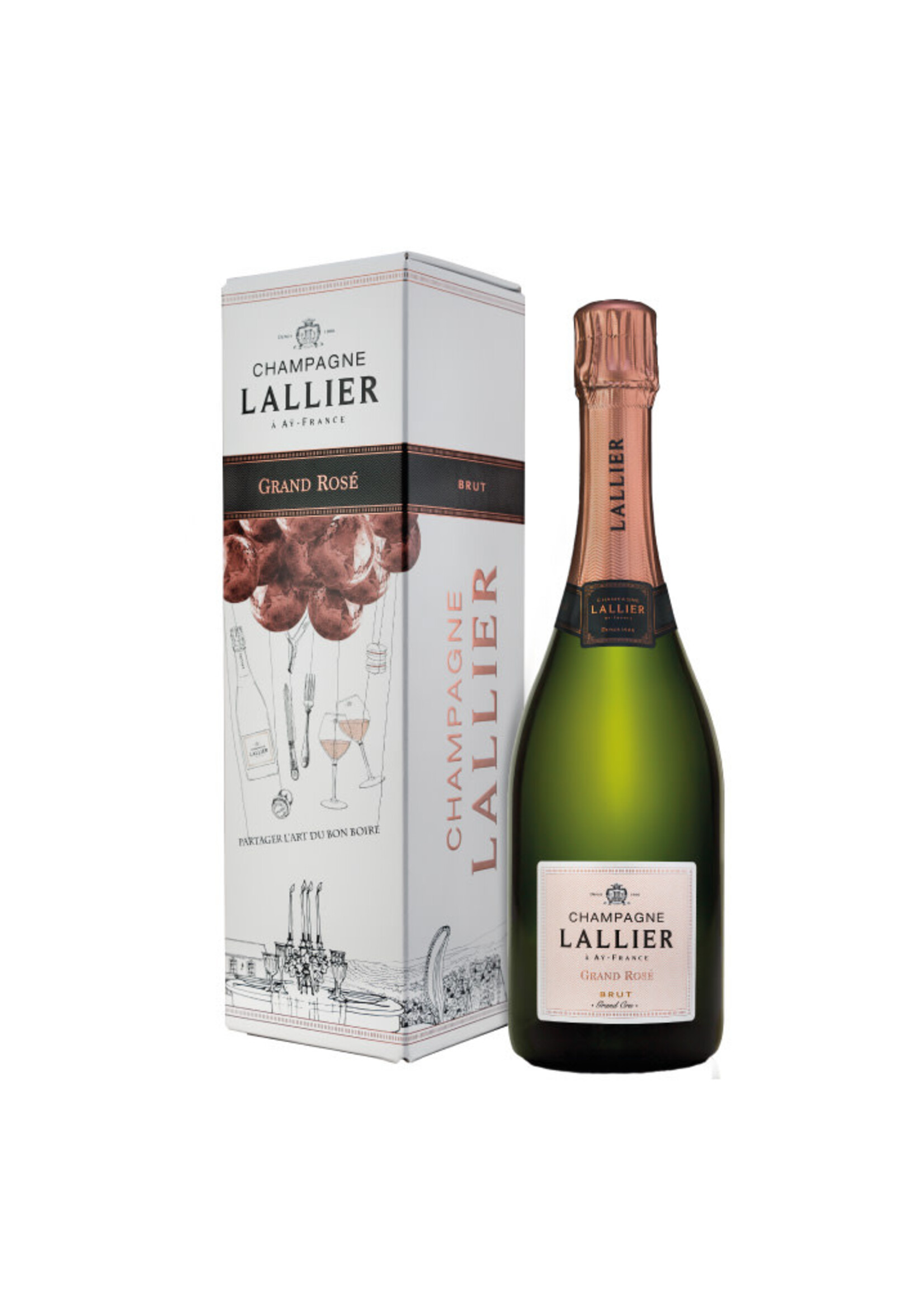 LALLIER CHAMPAGNE BRUT ROSE GRAND CRU .750L