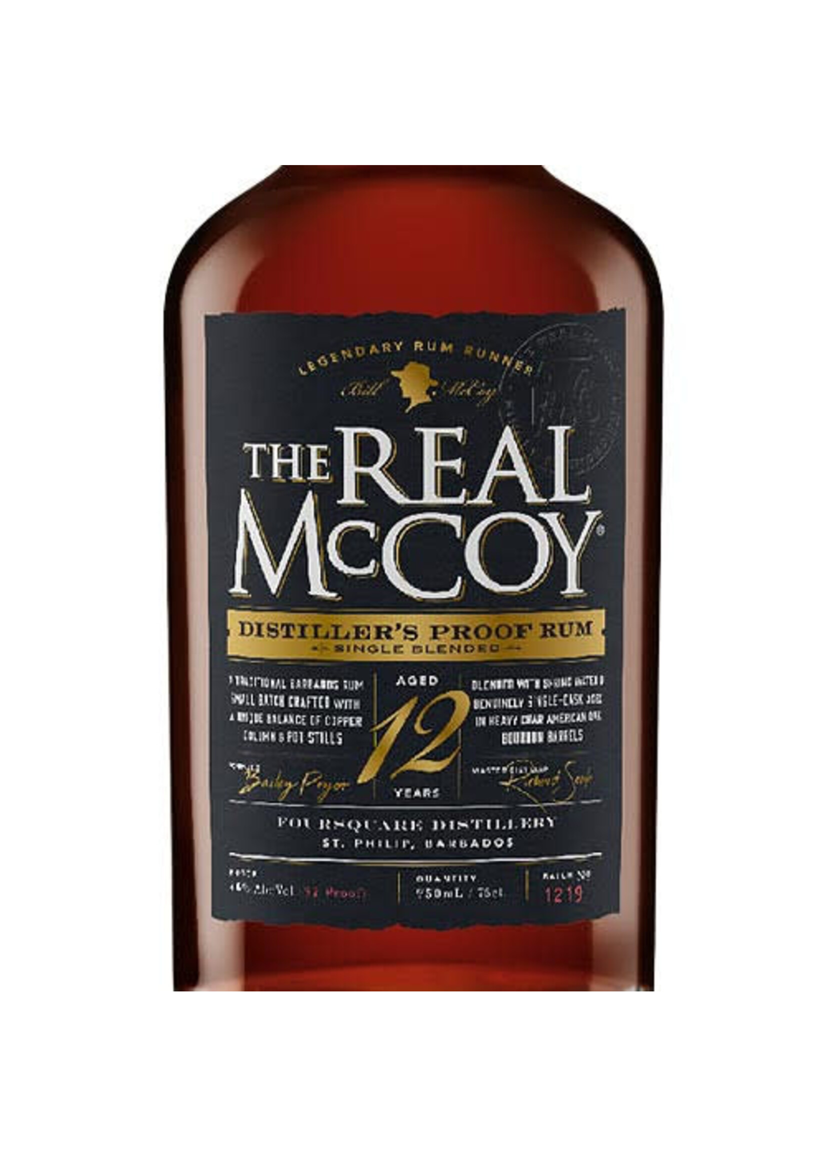 THE REAL MCCOY THE REAL MCCOY	12 YR OLD RUM	.750L