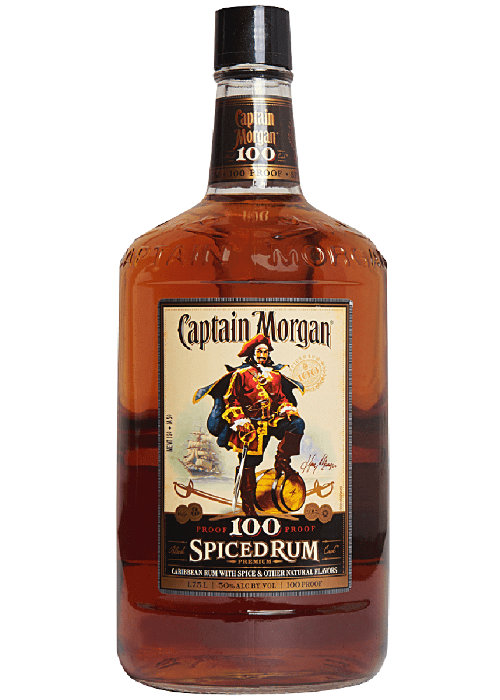 CAPT MORGAN CAPTAIN MORGAN	SPICED 100 RUM	1.75L
