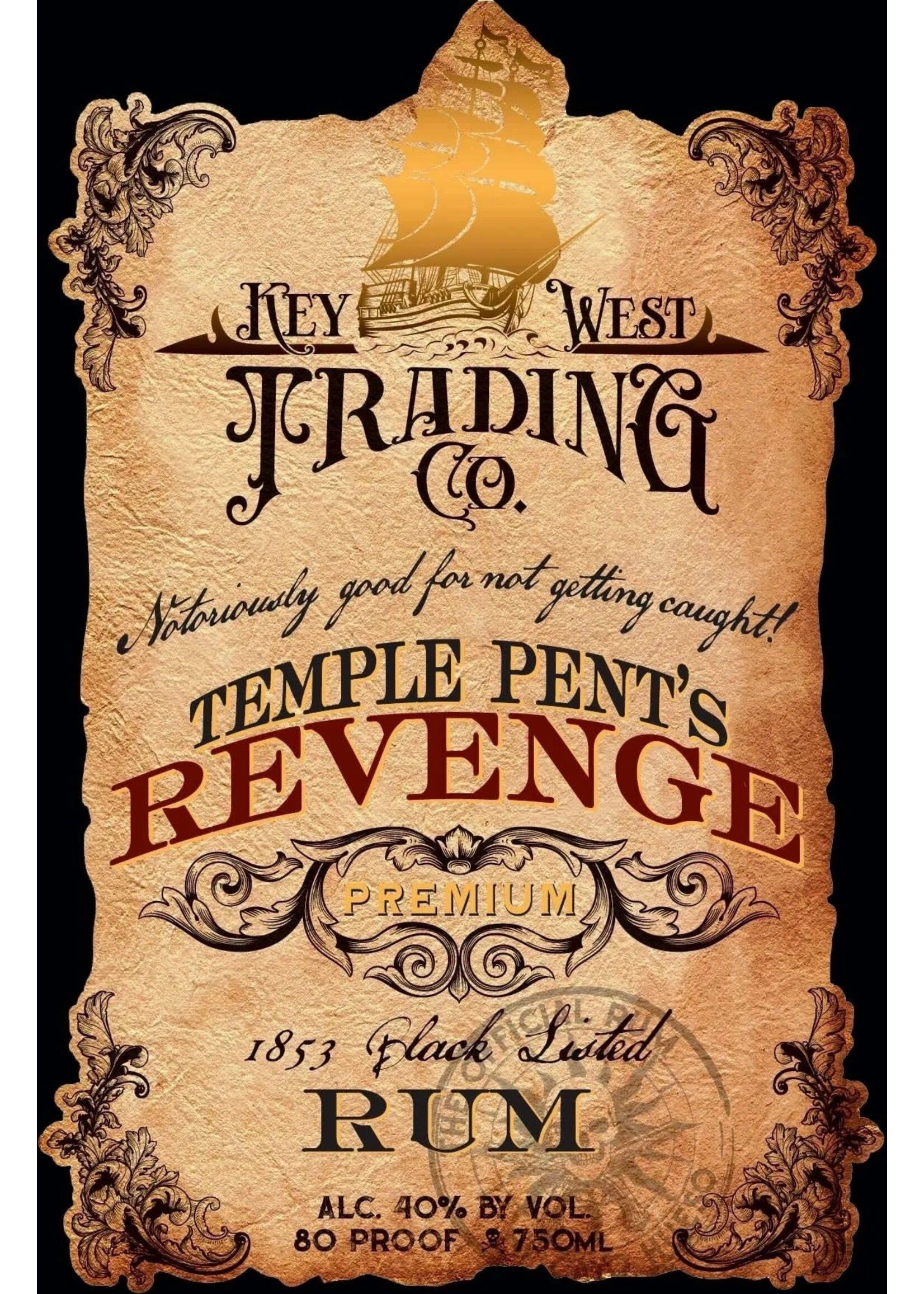 KEY WEST TRADING CO. KEY WEST TRADING CO.	SEIZED RUM	.375L