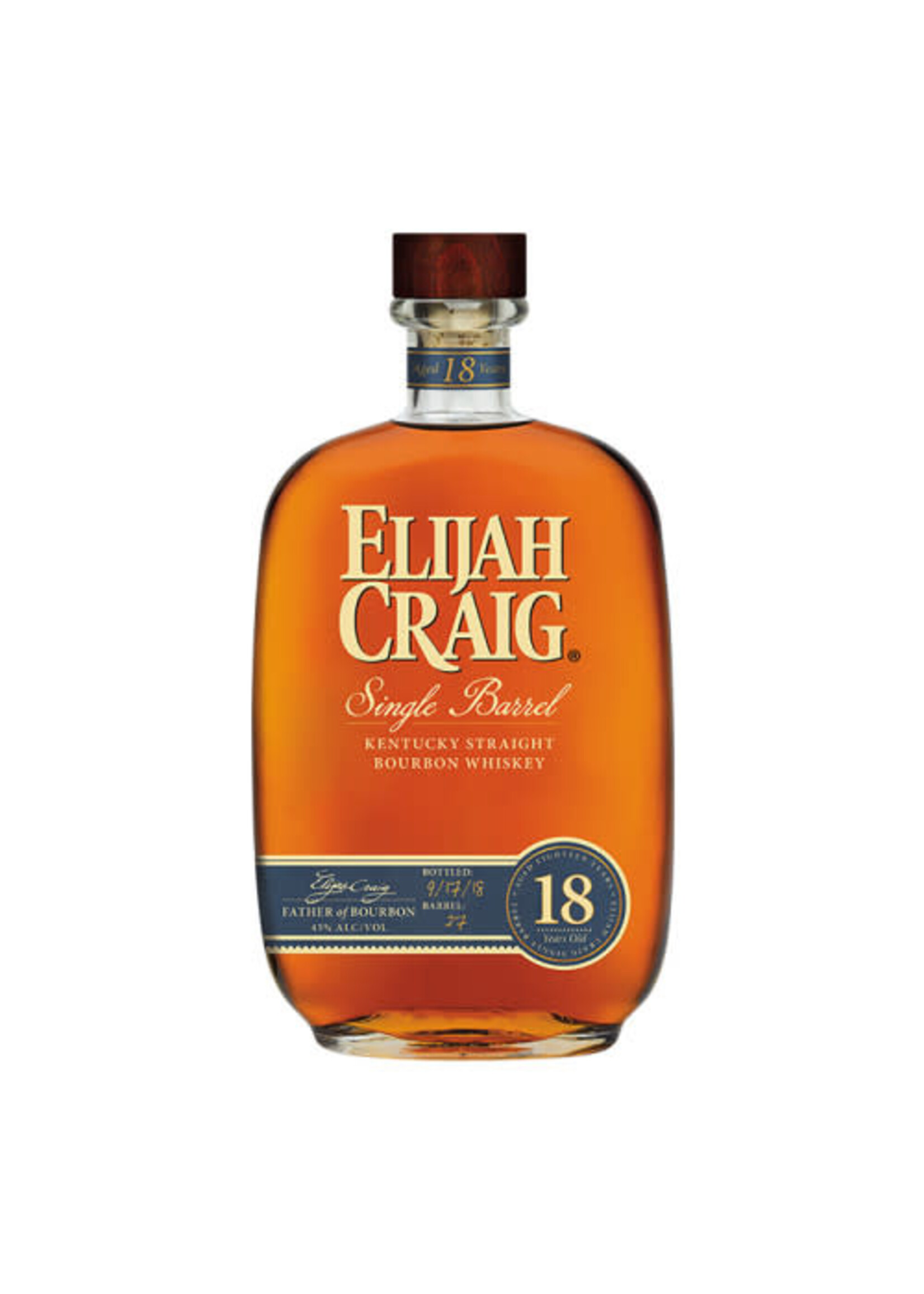 ELIJAH CRAIG ELIJAH CRAIG BOURBON SINGLE BRL 18 YR 	.750L