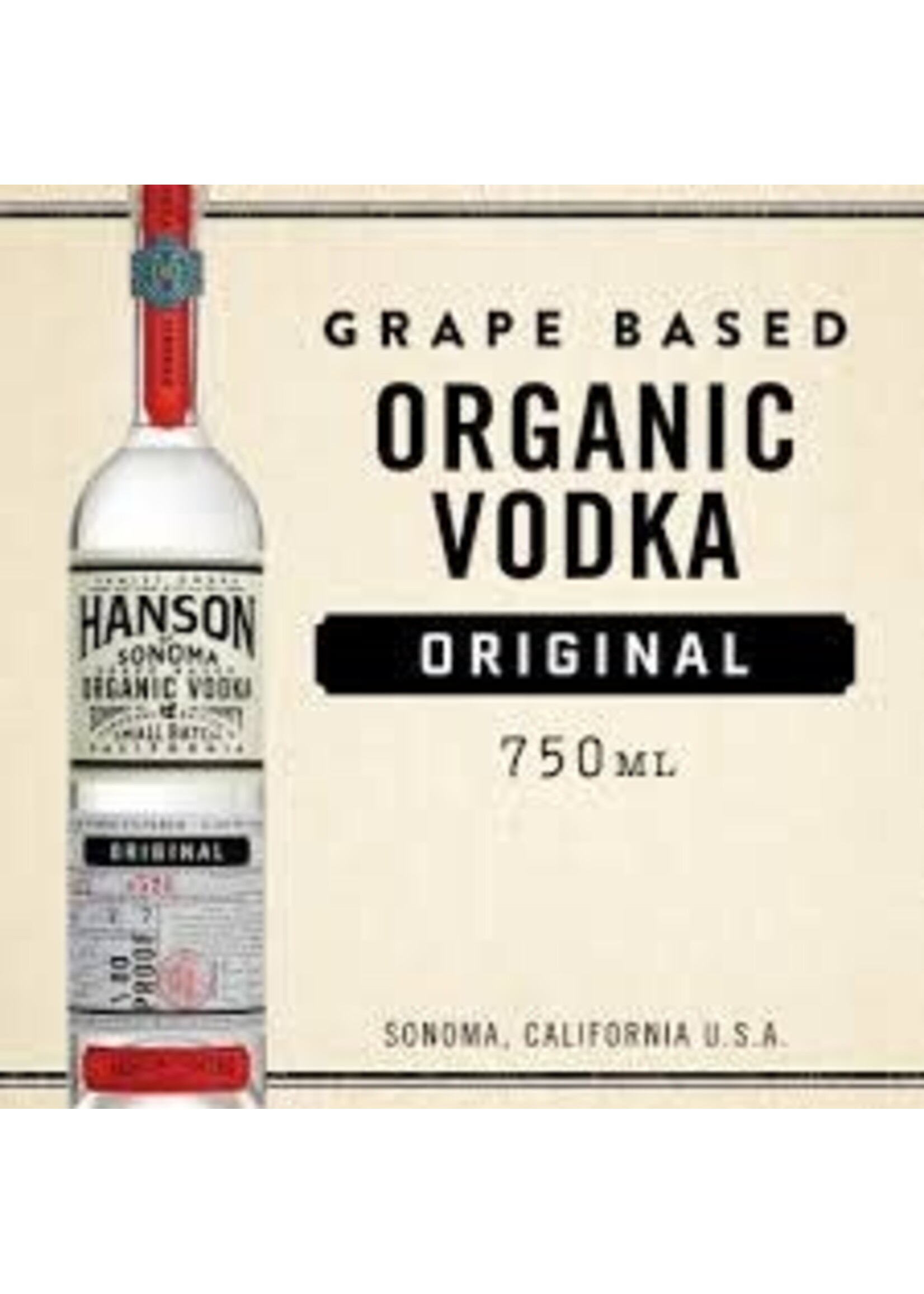 HANSON	SONOMA ORGANIC VODKA	.750L