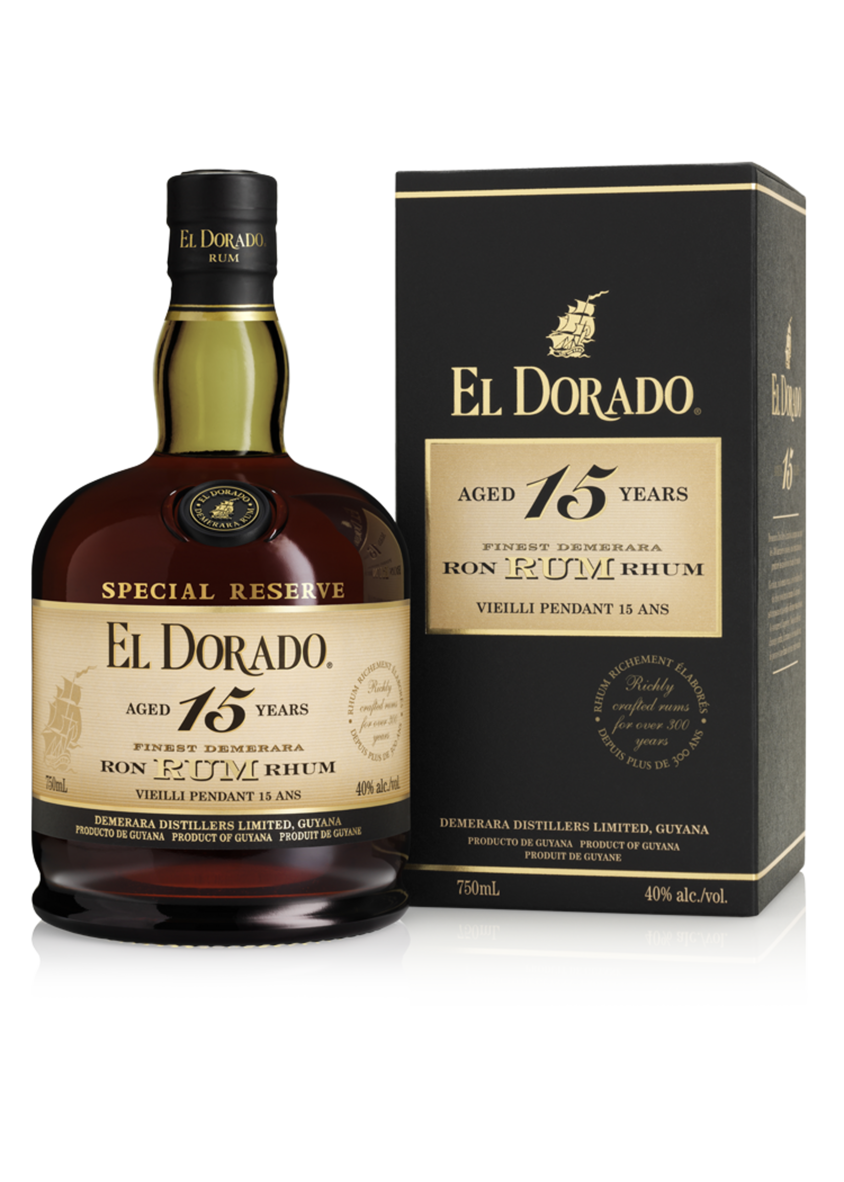 EL DORADO EL DORADO	15 YEAR RUM	.750L
