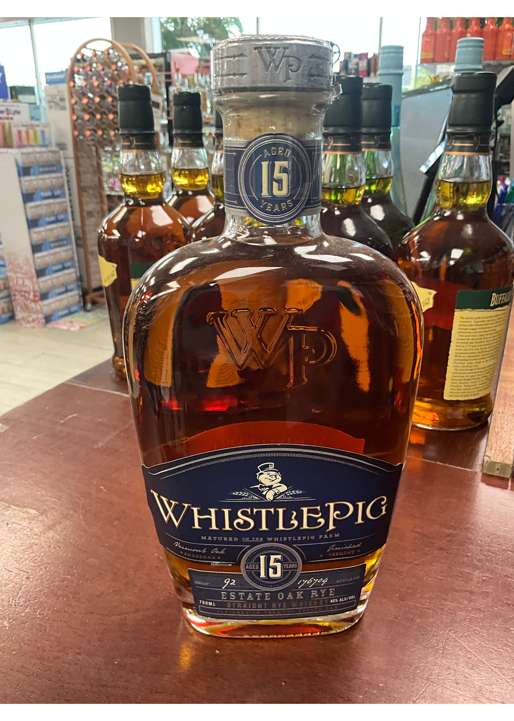 WHISTLE PIG WHISTLE PIG ESTATE OAK RYE 15 YEAR	.750L
