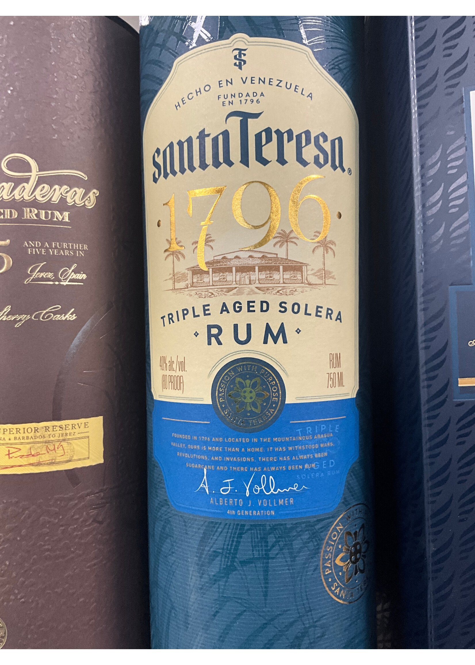 SANTA TERESA 1796	SOLERA RUM VENEZUELA	.750L