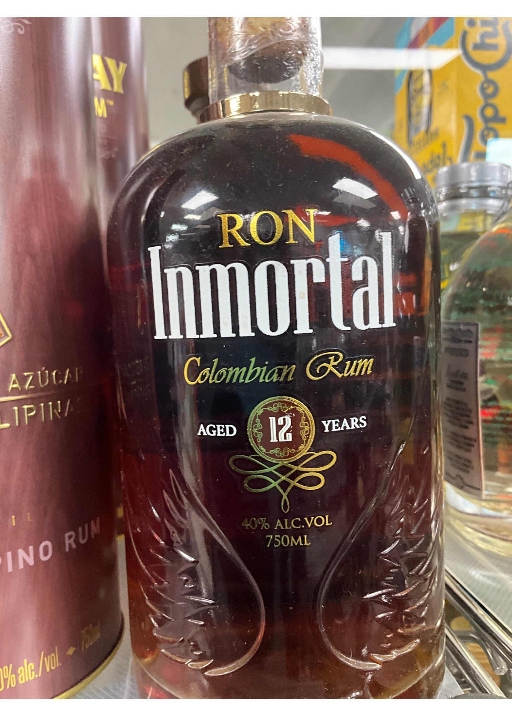 RON INMORTAL 12YR COLOMBIAN RUM	.750L