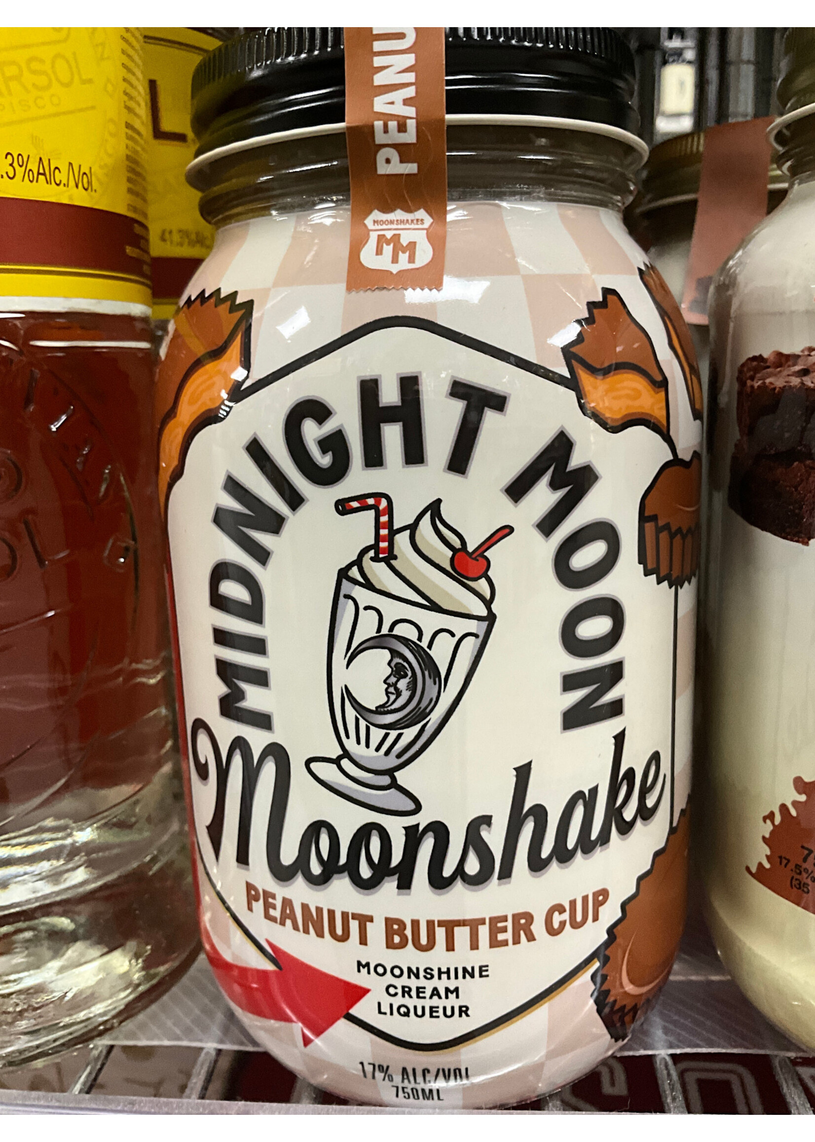 MIDNIGHT MOON PEANUT BUTTER CUP MILKSHAKE CREAM LIQUEUR .750L