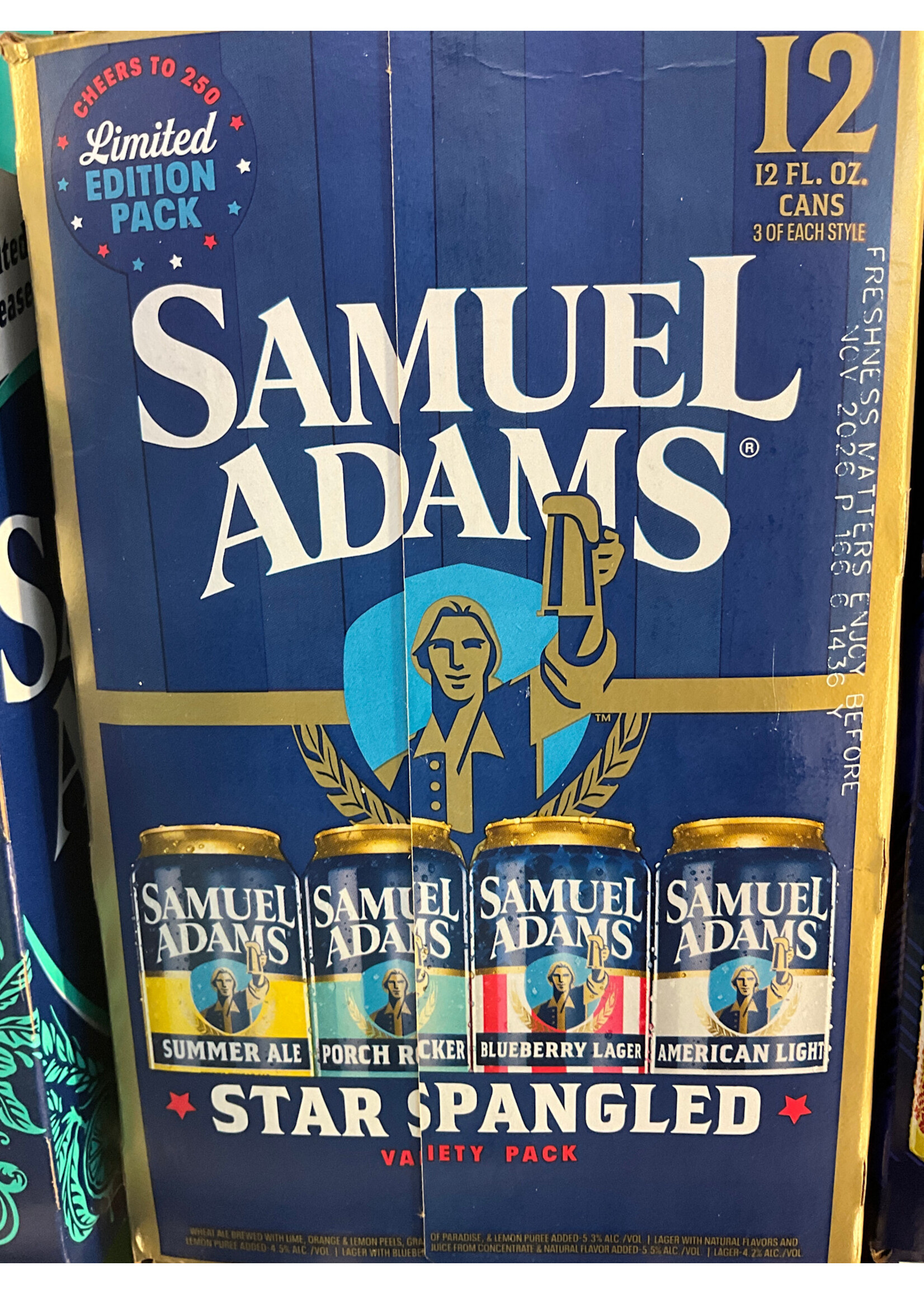 SAMUEL ADAMS SAMUEL ADAMS SPRING/SUMMER/FALL VARIETY 12PK 12OZ CANS