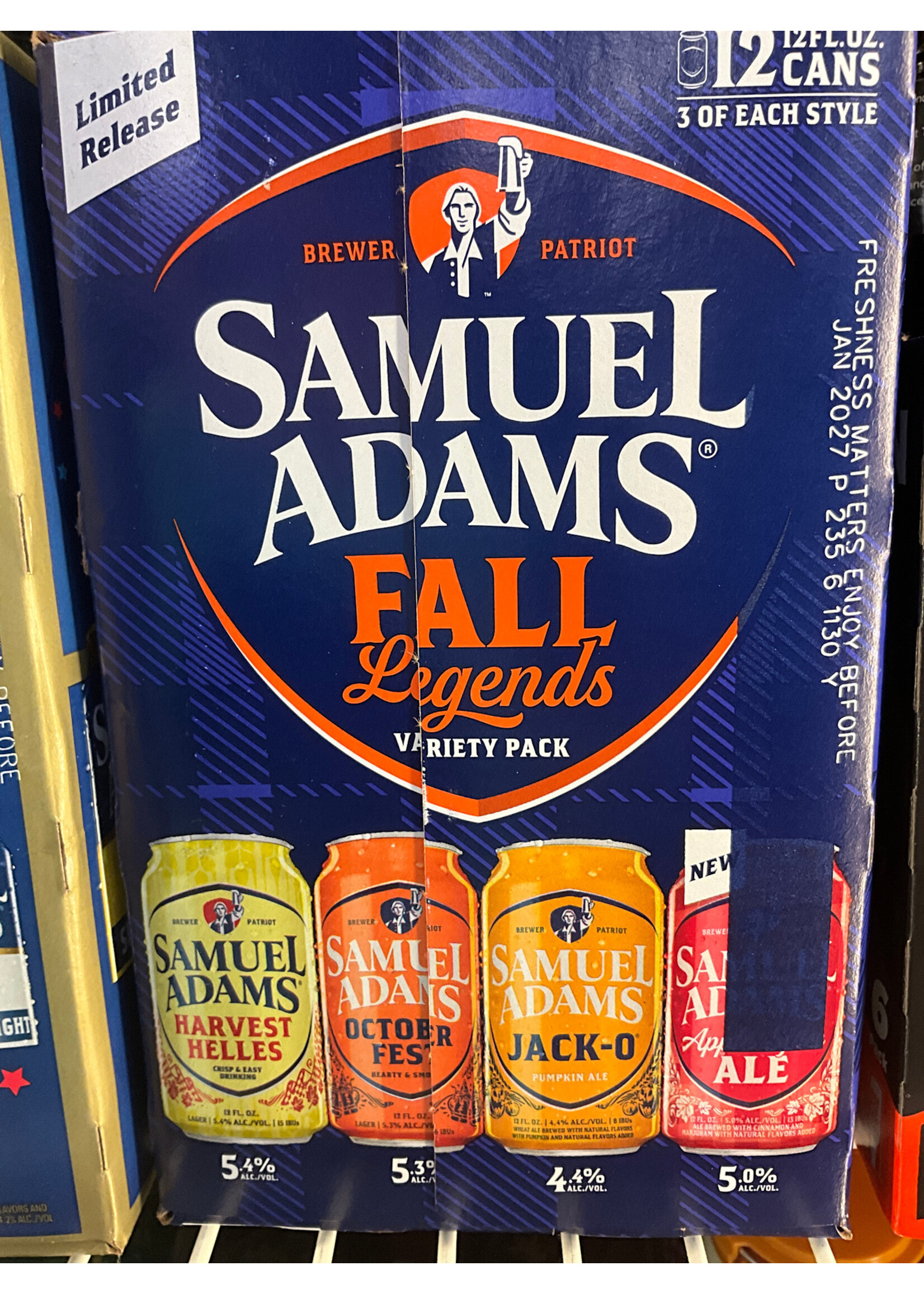 SAMUEL ADAMS SAMUEL ADAMS SPRING/SUMMER/FALL VARIETY 12PK 12OZ CANS