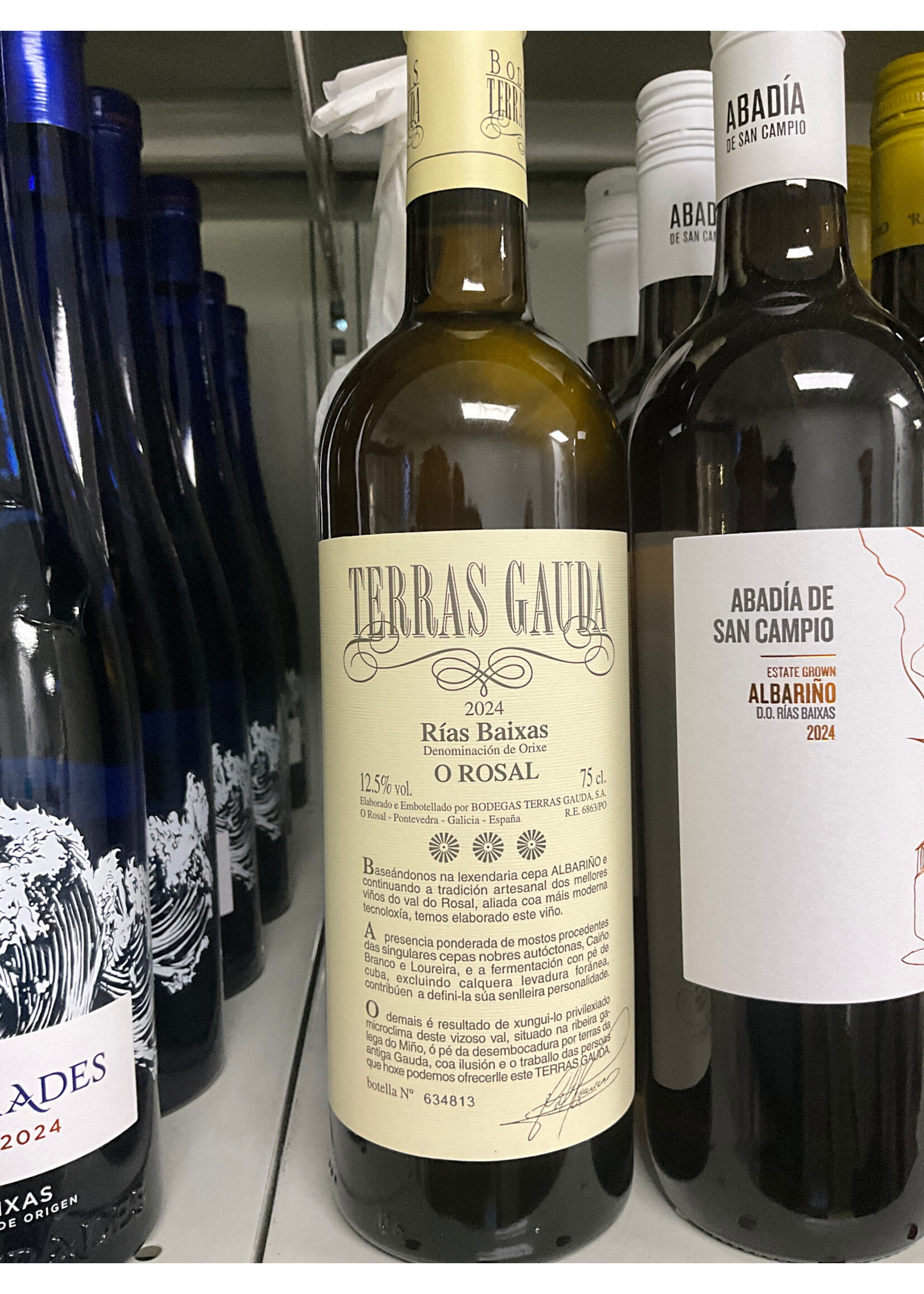 ROSCATO TERRAS GAUDA O ROSAL RIAS BAIXAS	.750L