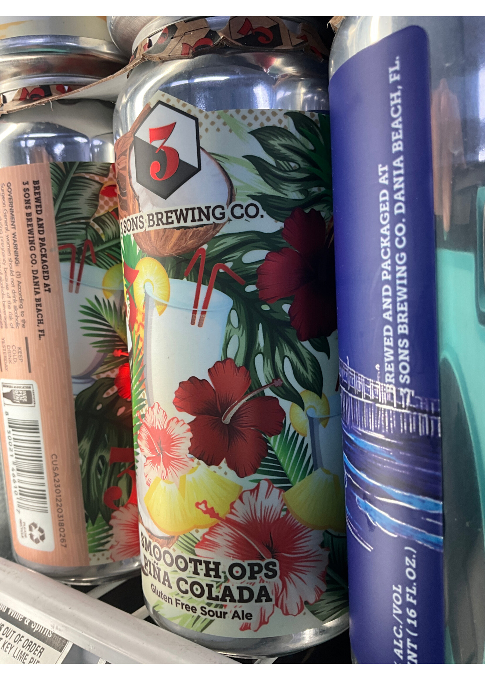 3 SONS SMOOOTH OPS PINA COLADA 4PK 16 OZ