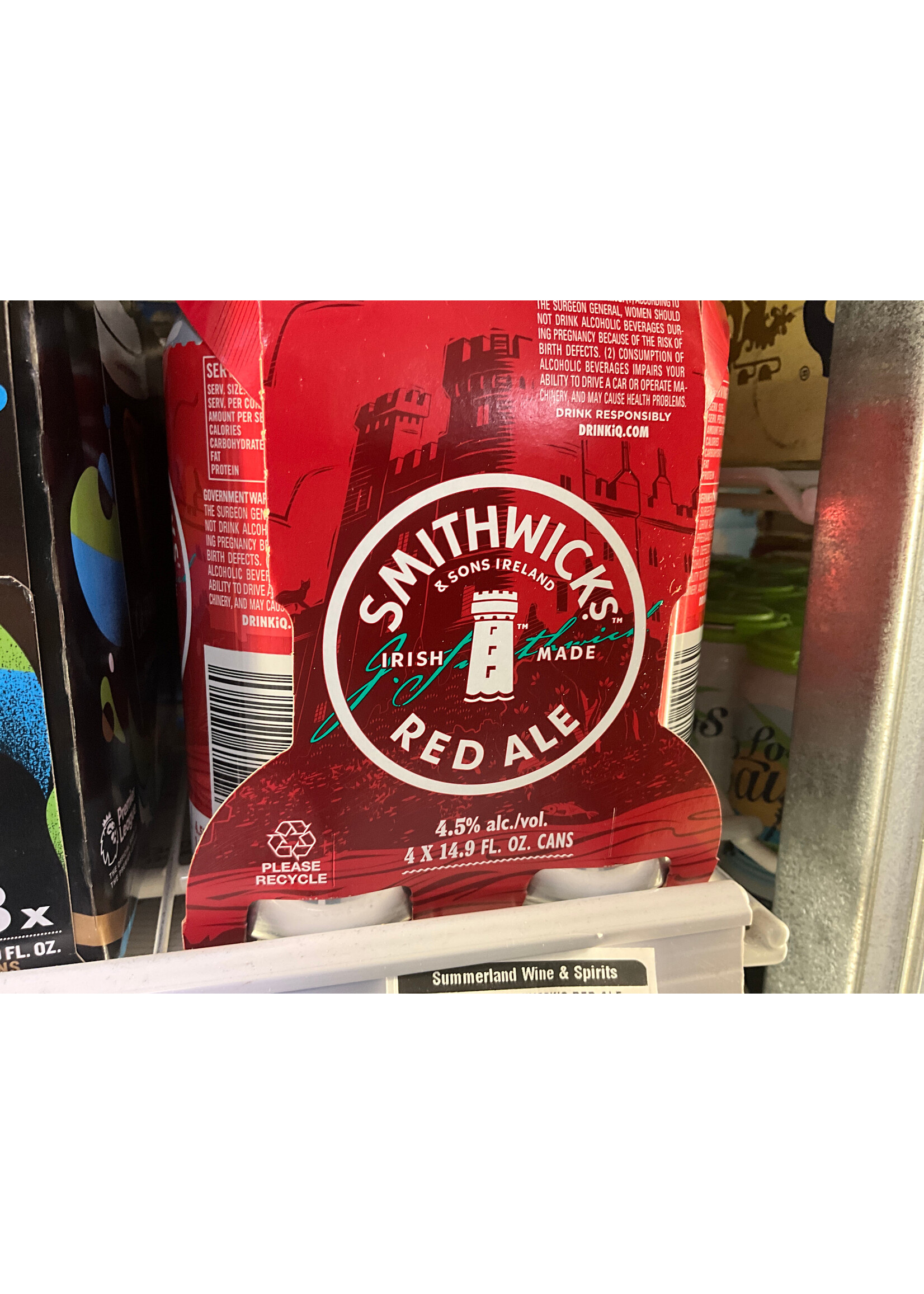 SMITHWICK'S SMITHWICK'S RED ALE 4PK 14.9OZ CANS
