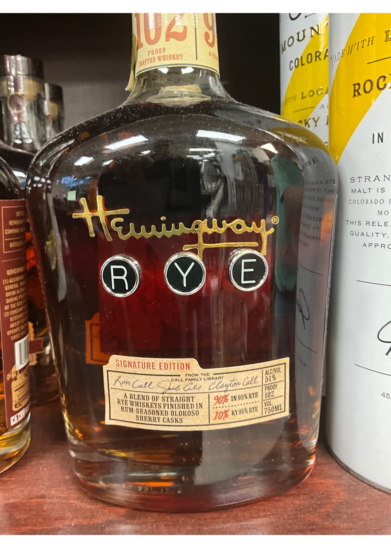 HEMINGWAY RYE WHISKEY .750L