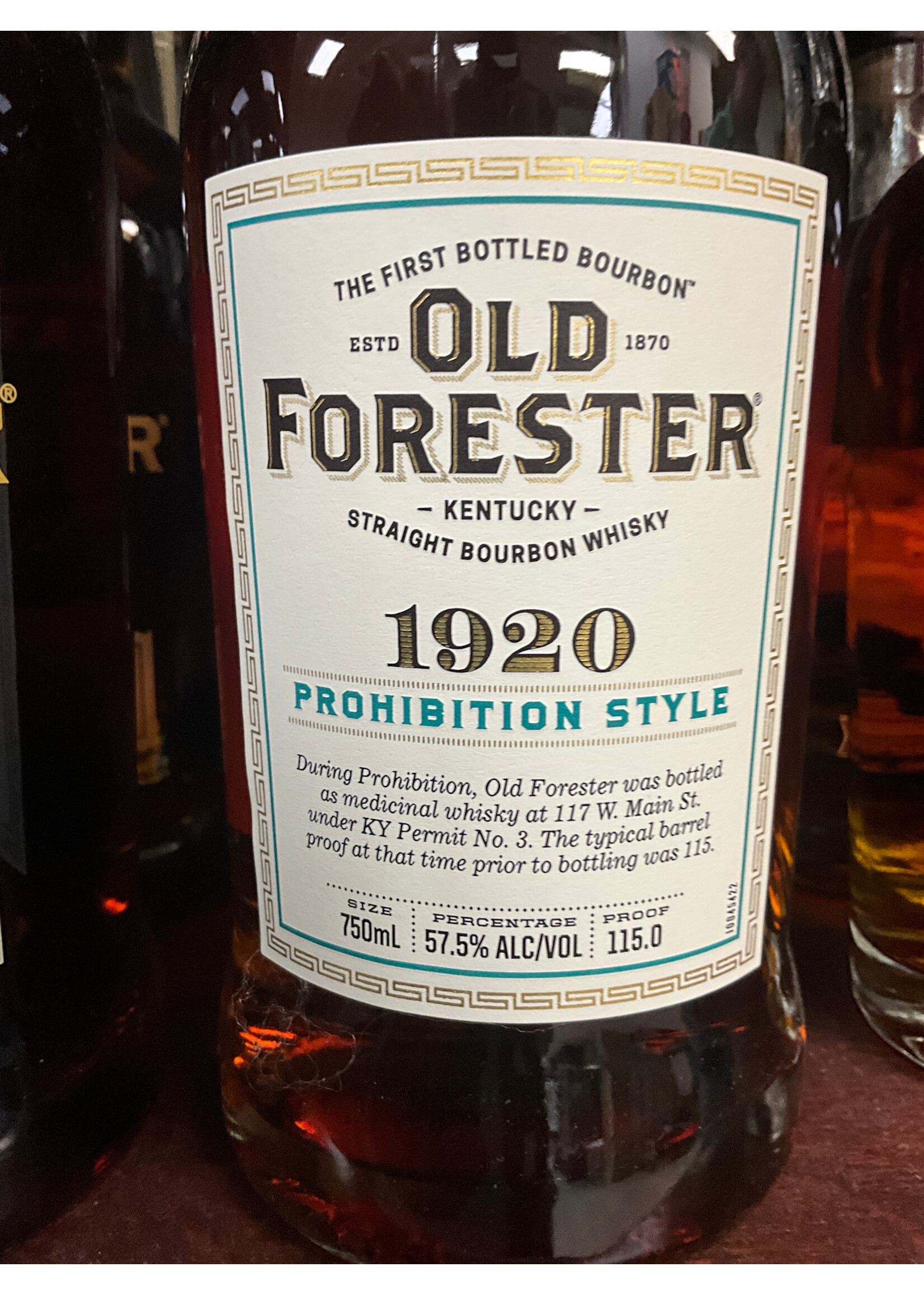 OLD FORESTER OLD FORESTER	BOURBON 1920	.750L