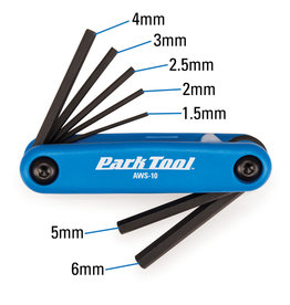 Park Tool Multi-outils Park Tool AWS-10 clés hexagonales repliables (1.5 à 6mm)