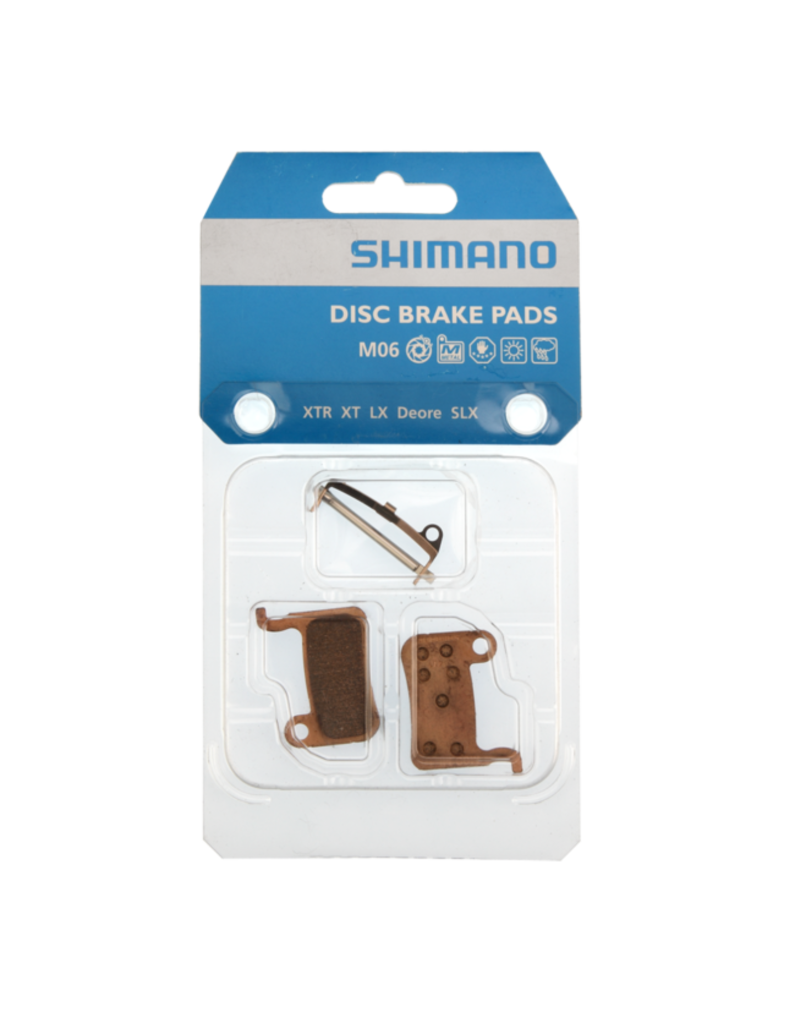 Shimano Plaquettes frein Shim M06 metal (ancien XTR, XT, LX, Deore, SLX)