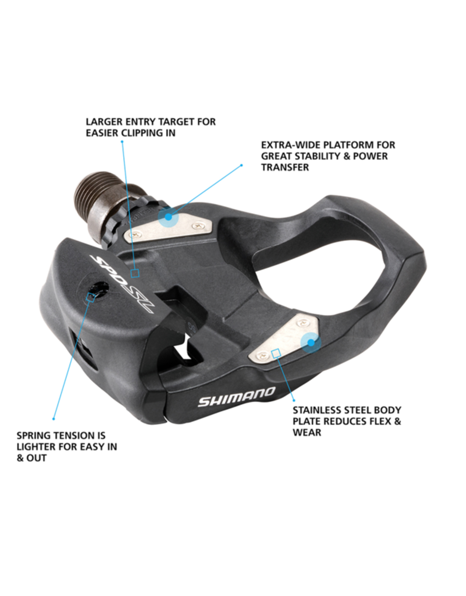 Shimano Pédales Shimano RS500 noir