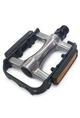 Pédales Damco corps argent cage noir 9/16"