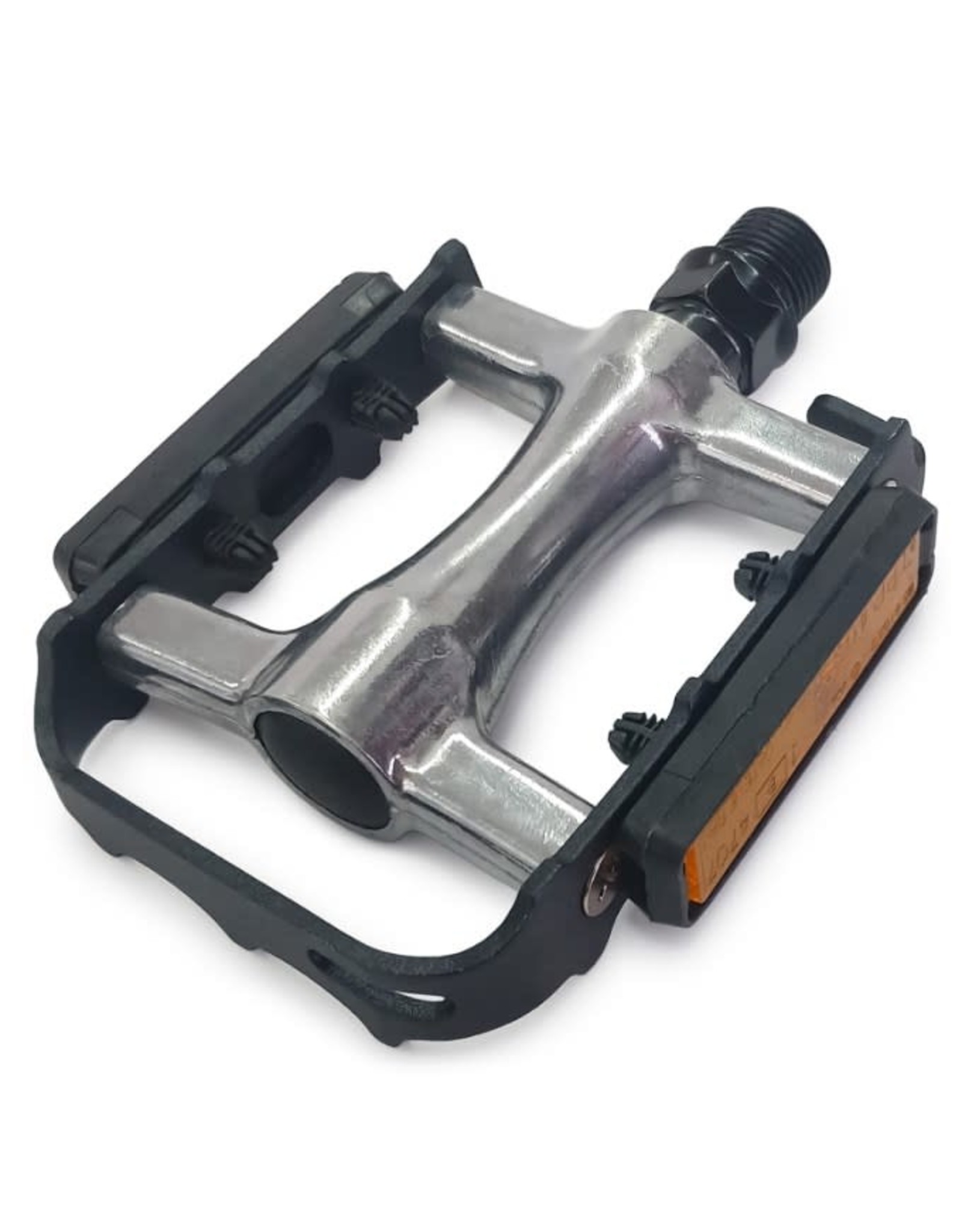 Pédales Damco corps argent cage noir 9/16"