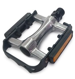 Pédales Damco corps argent cage noir 9/16"