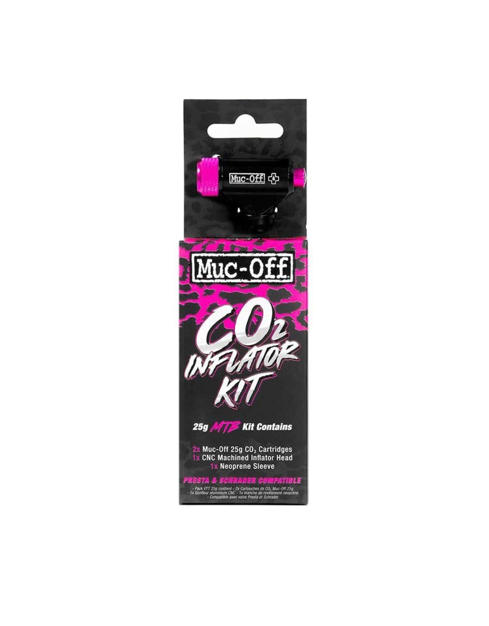Muc-Off Détendeur CO2 Muc-Off Mtb 25g fileté Presta/Schrader