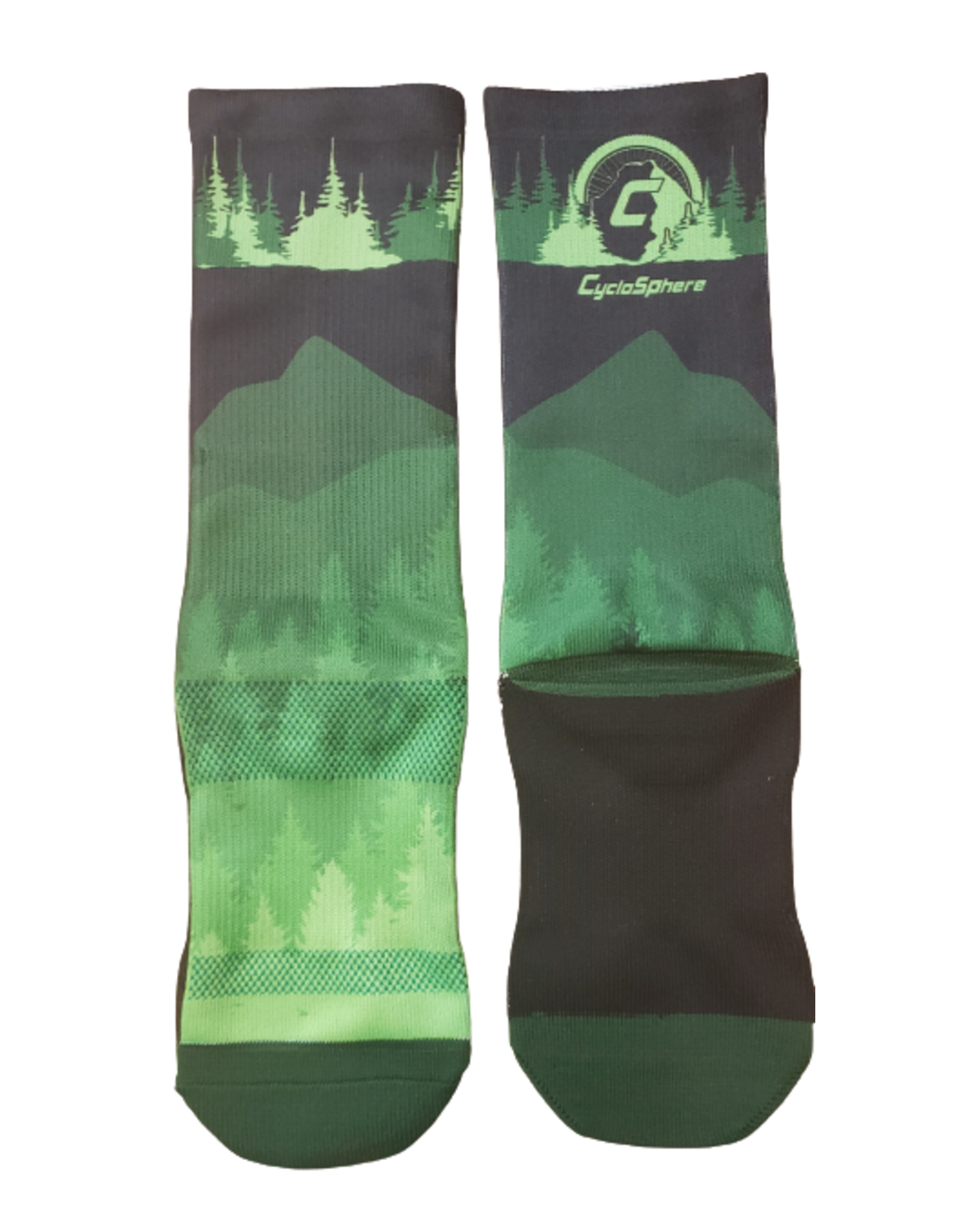 Endur Socks 7 "Cyclosphere fir green/black