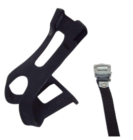 Evo Toe clips double EVO with nylon strap Large