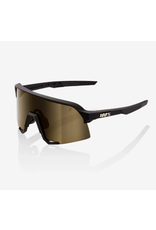 100% Sunglasses 100% S3 Soft Tact Black lent. Soft Gold Mirror