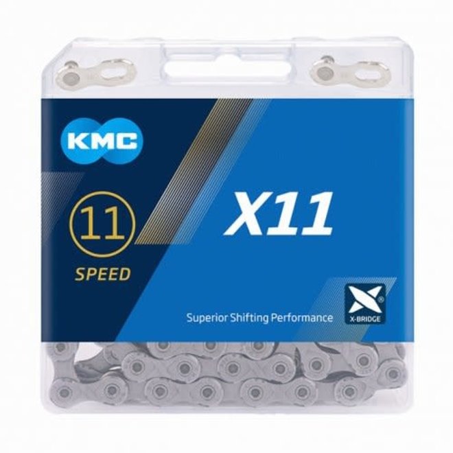 KMC Chain X11 x 118L, 11 speed, Grey/Grey