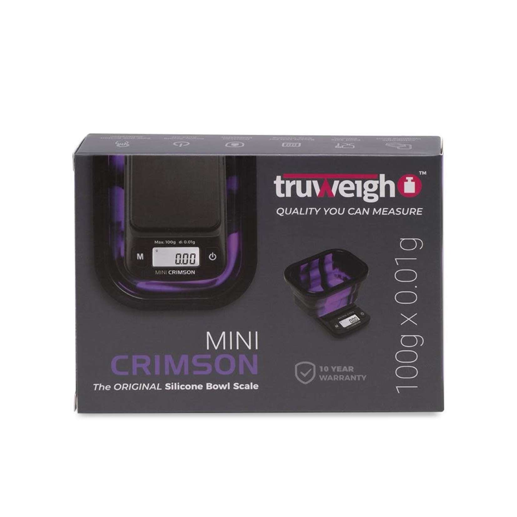 Truweigh Truweigh Mini Crimson Collapsible Bowl 100G X 0.01G - Black/Purple Tie-Dye