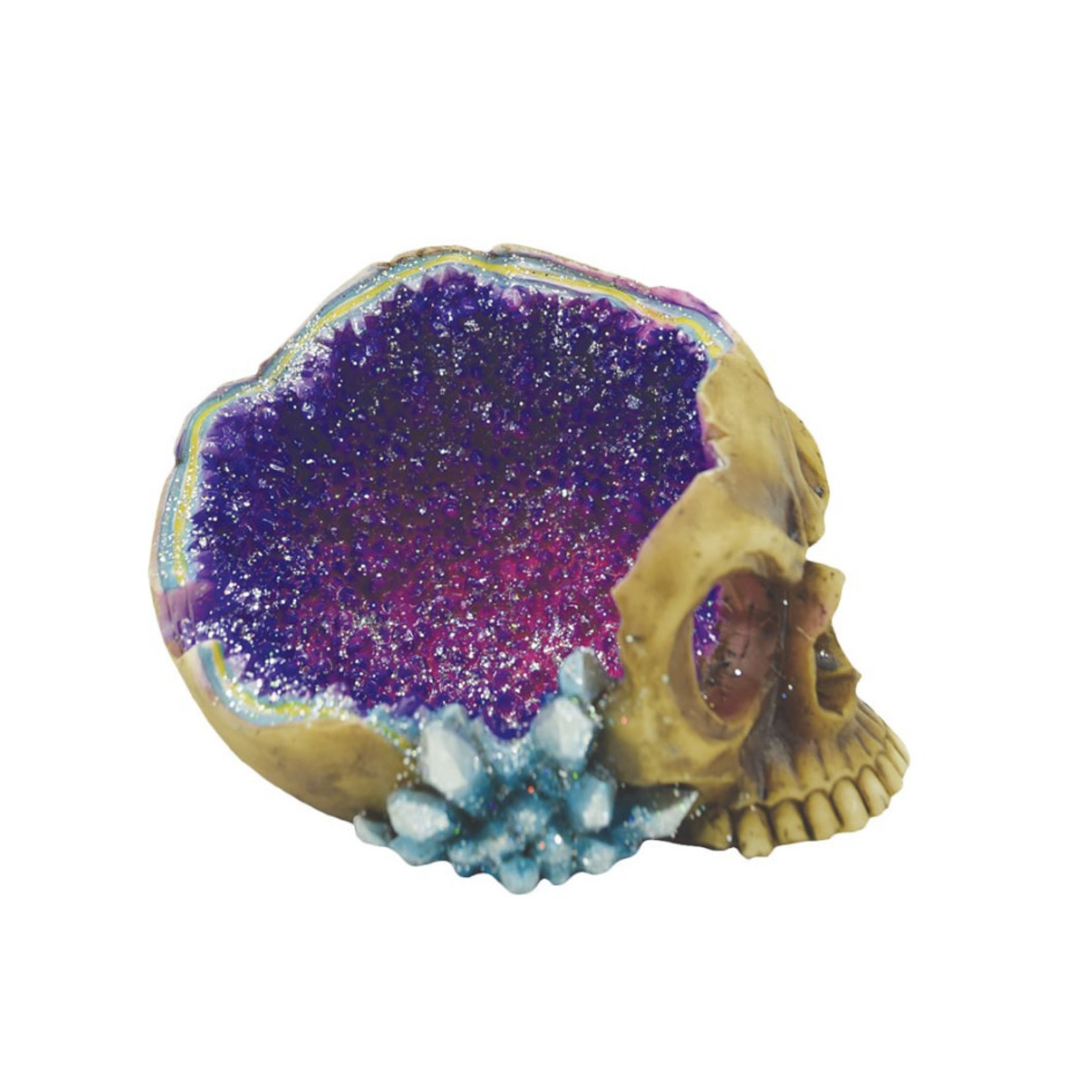 Fujima Fujima Geode Skull Polyresin Ashtray - 5.5"x4.25"