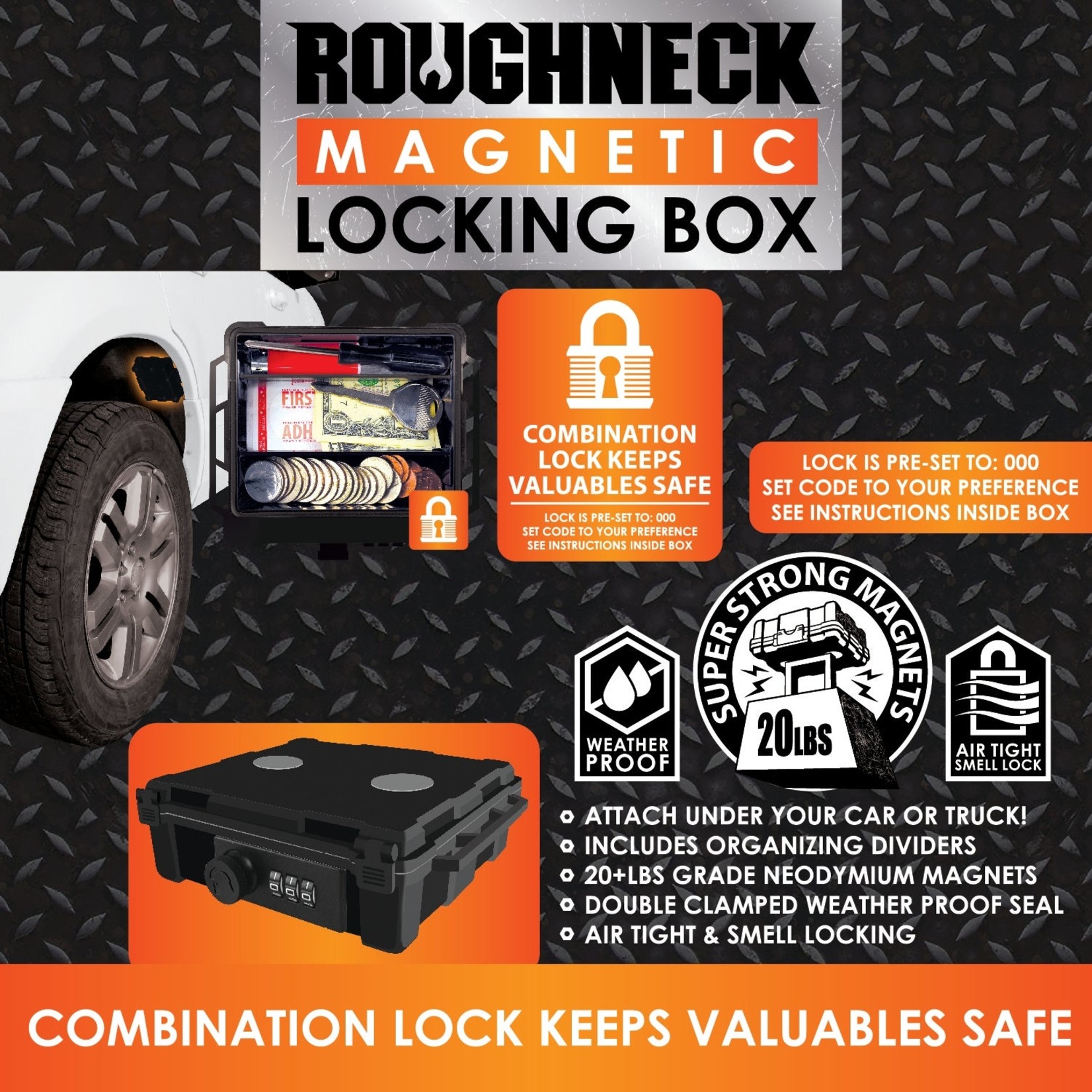 Roughneck ROUGHNECK MAGNETIC LOCKING BOX