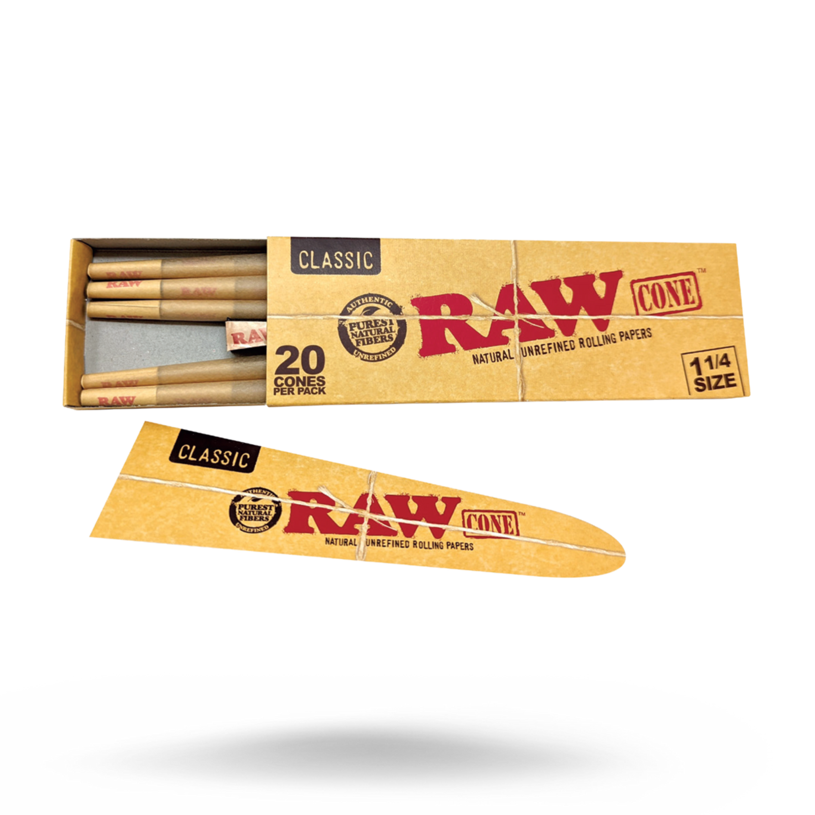 RAW Classic 1¼ Size Cones 20 pack