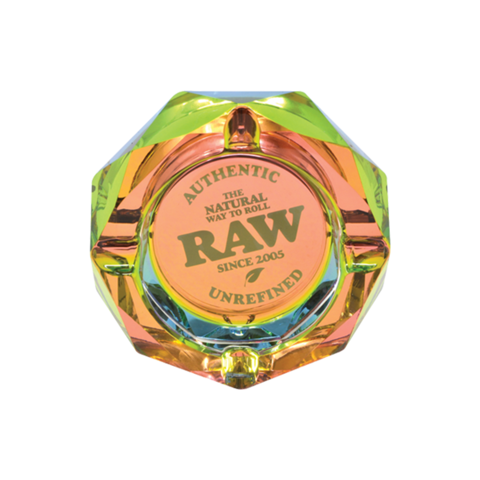 RAW RAW Prism Glass Ashtray Rainbow