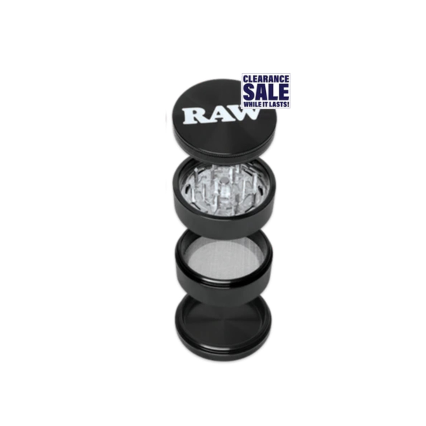 RAW RAW Authentic G-Life 2.3" 4-Piece Grinder  Black 55mm