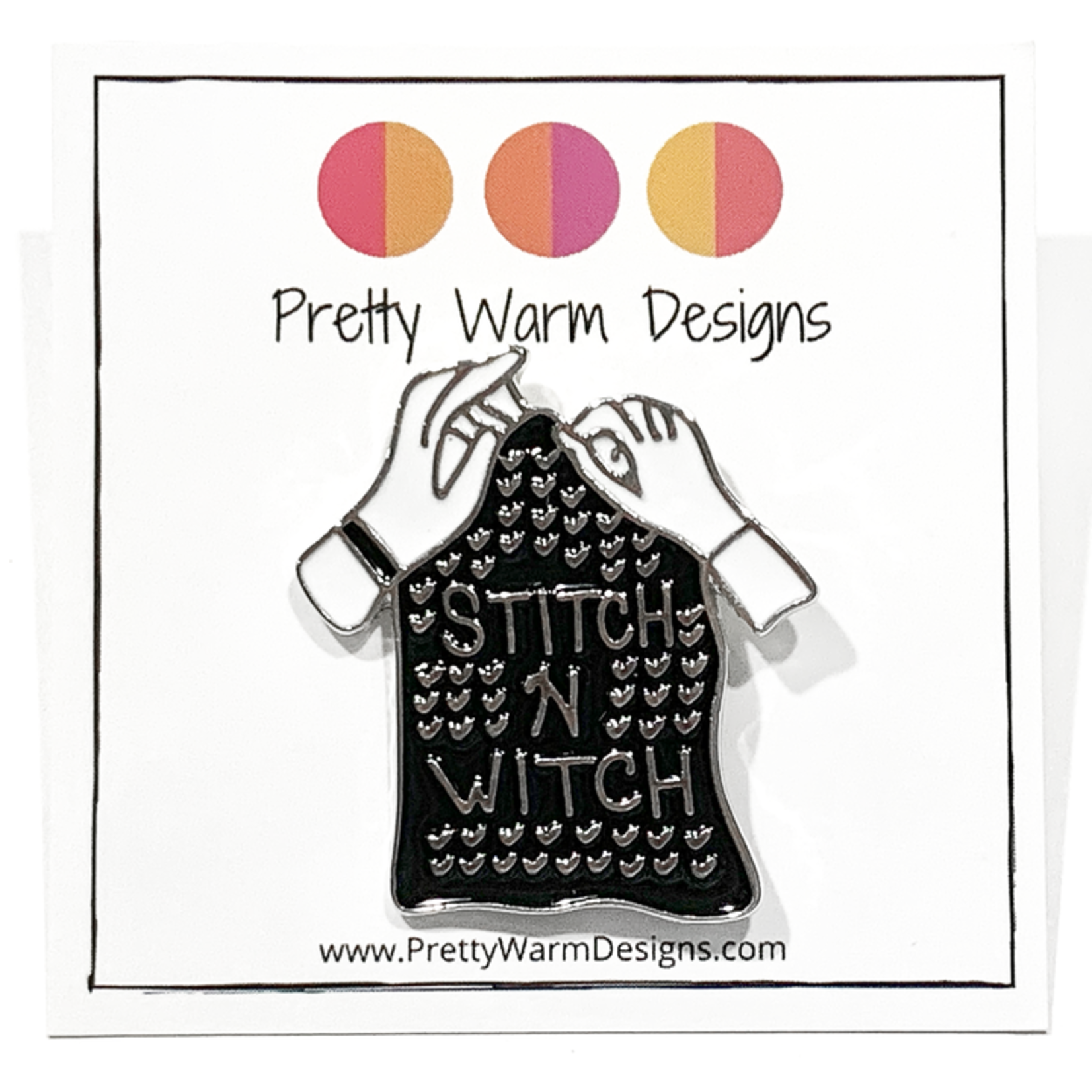 Pretty Warm Designs Knitting and Crochet Enamel Pins by Pretty Warm Designs