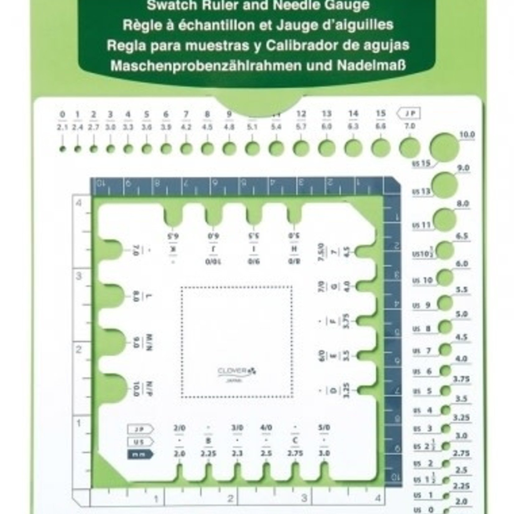 Clover Swatch Ruler and Needle Gauge by Clover 3200