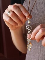 Wool & Wire Stitch Marker Necklace (Linen) by Wool & Wire