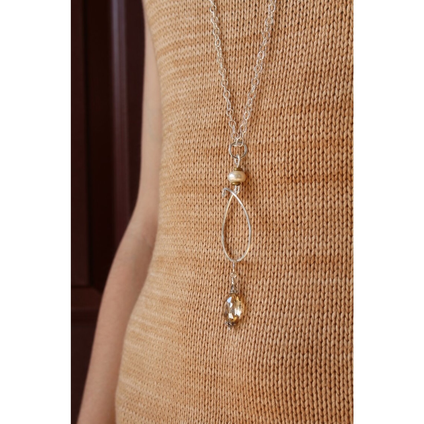Wool & Wire Stitch Marker Necklace (Silver) by Wool & Wire
