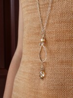 Wool & Wire Teardrop Stitch Marker Necklace on silver - NNK Press