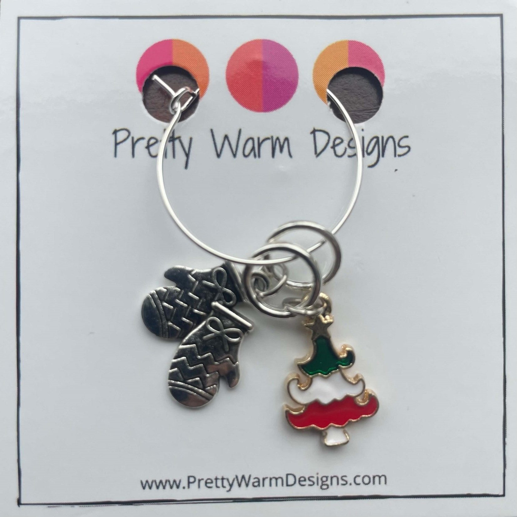 Pretty Warm Designs Holiday Stitch Markers by Pretty Warm Designs