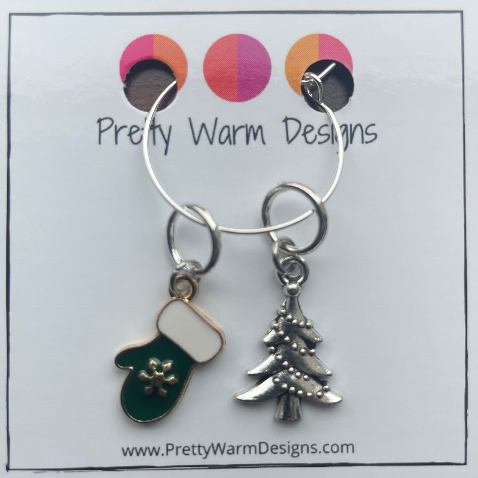 Pretty Warm Designs Holiday Stitch Markers by Pretty Warm Designs