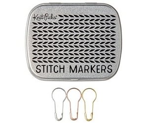 Metallic Small Stitch Markers & Tin