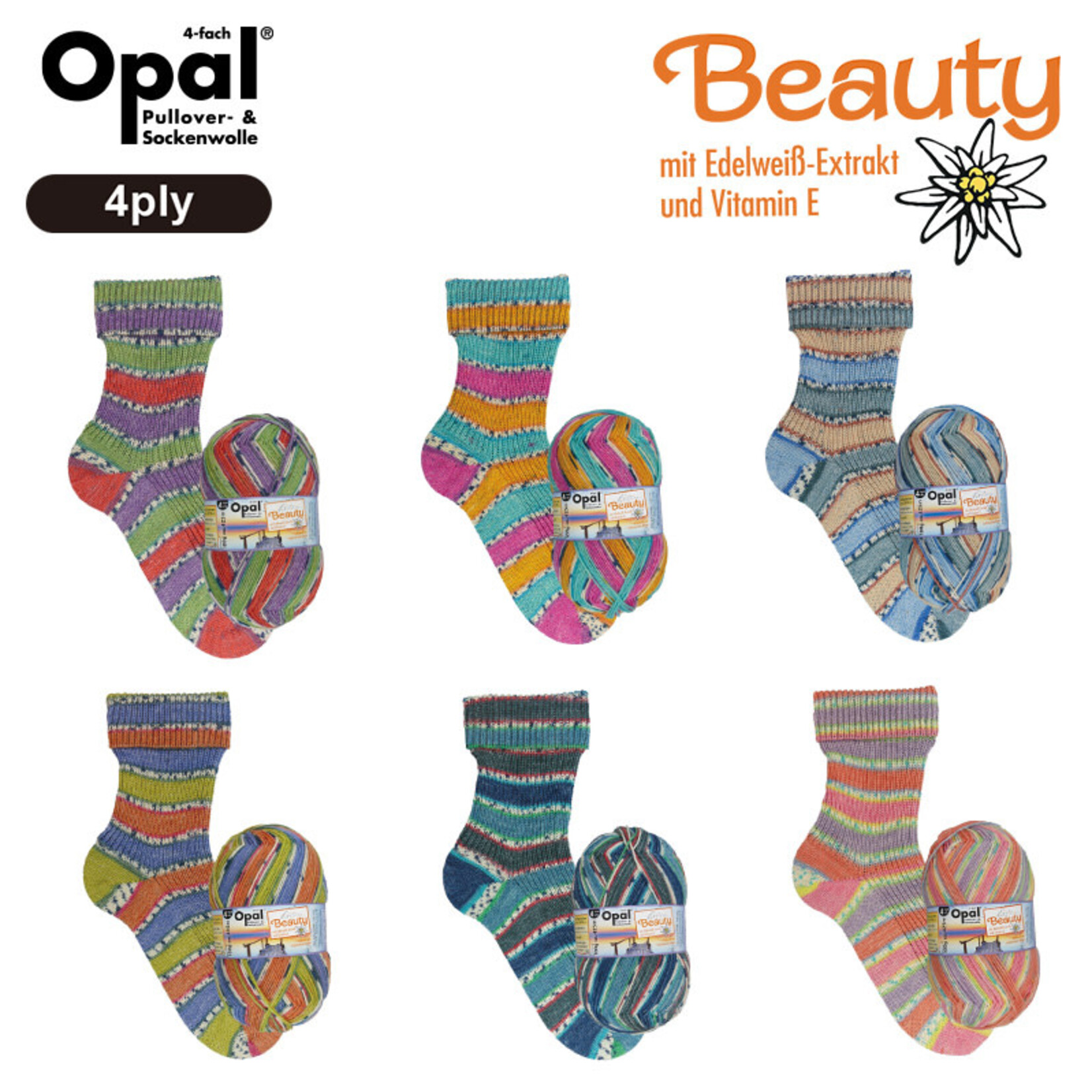 Opal Beauty 3 Wellness (4 ply) by Opal