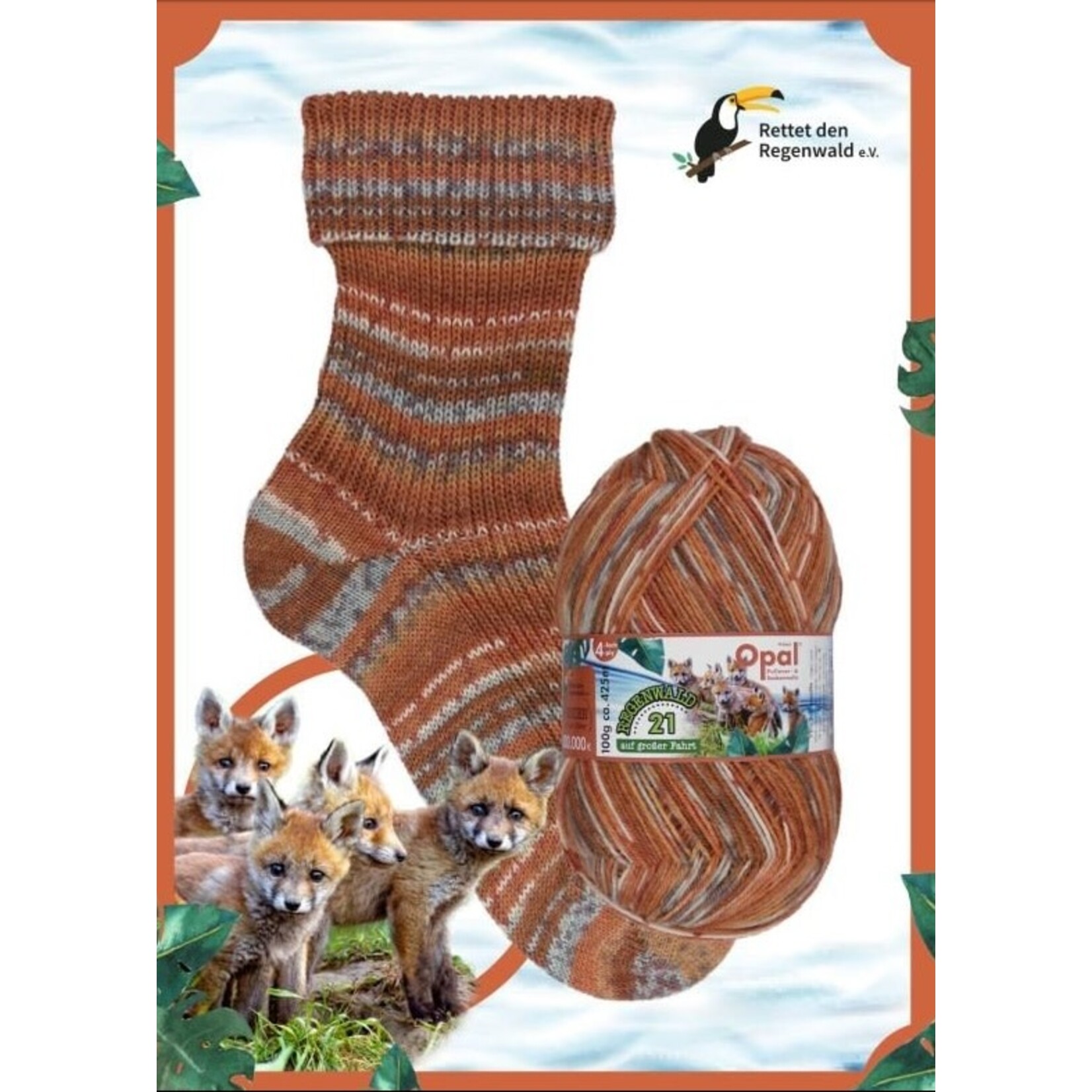 Opal Yarn Rainforest 21 (4 ply) by OPAL